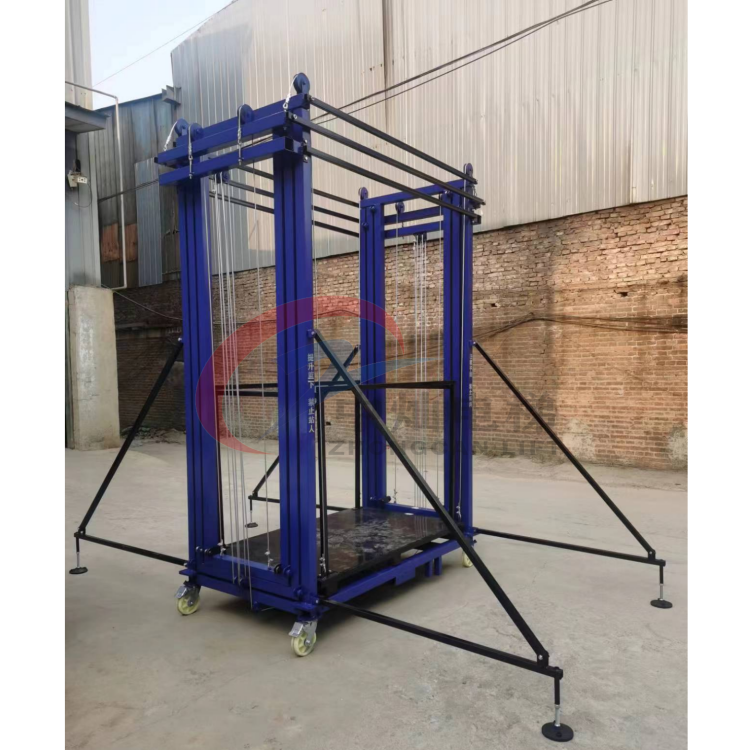 300kg 500kg Mobile Scaffolding Work Platforms 2-8m Foldable Remote Control Electric Lifting Scaffold