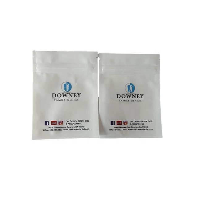 Custom Mini Packet Small Dental Kit Packing Mylar Zipper Packaging Bags Tea Powder Foil Sachets