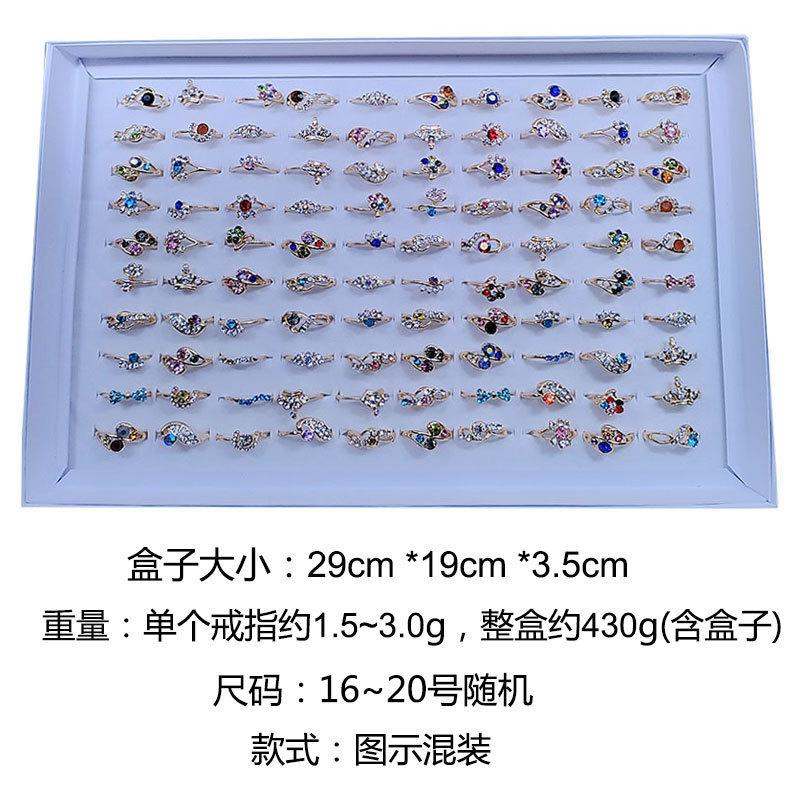 Wholesale Bulk Lot  KC gold plated  Crystal Rings Women Jewelry Colorful Rhinestone Zircon Wedding Rings