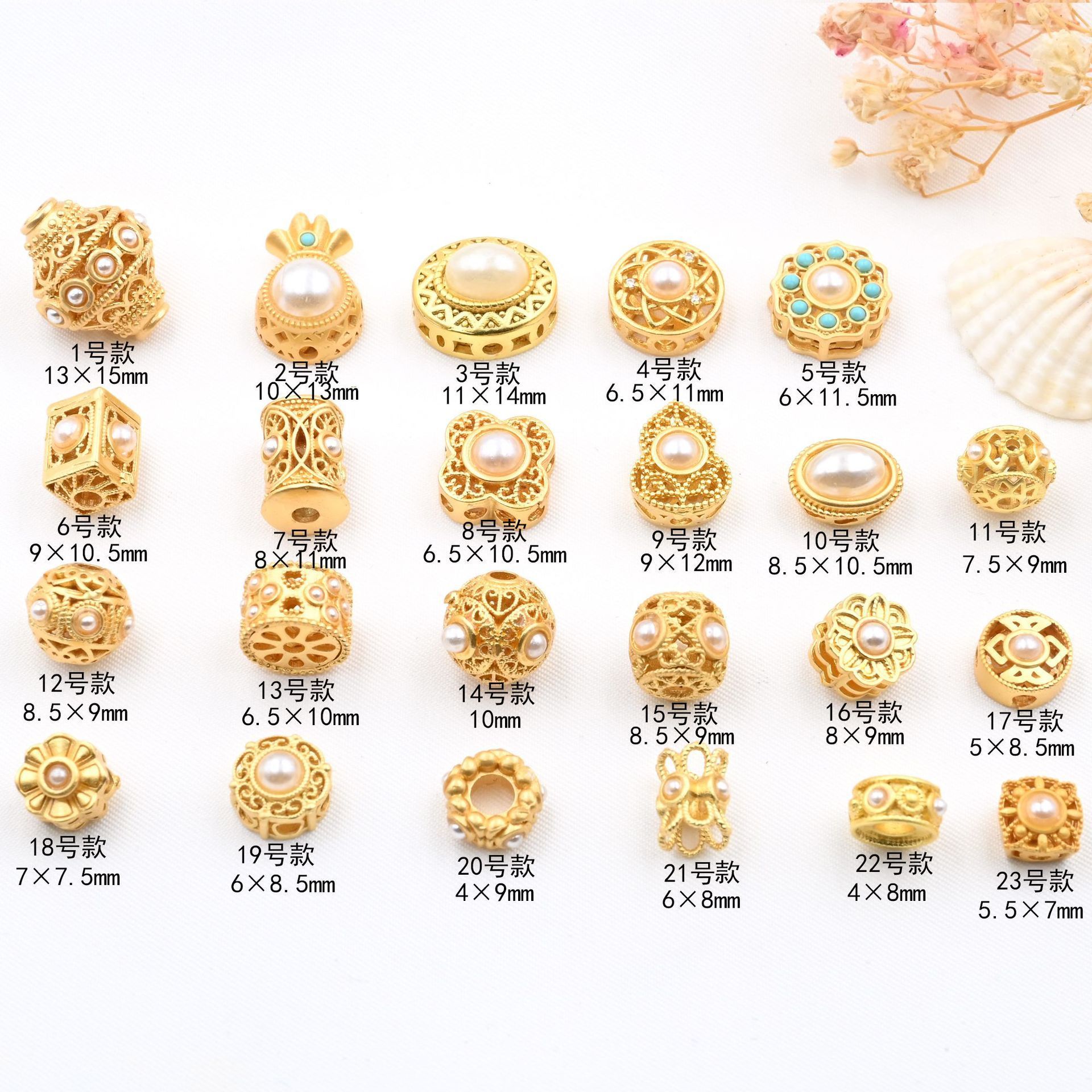 Stock Available Gold Plated Tube Hollow Spacer Bead for Jewelry Making jewelry accessories