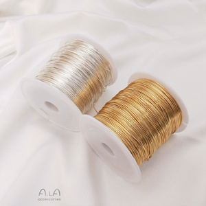 14K Gold Plated Brass Copper Wire For DIY Bracelet Necklace Jewelry Making Accessories Craft Beading Wire Cord String