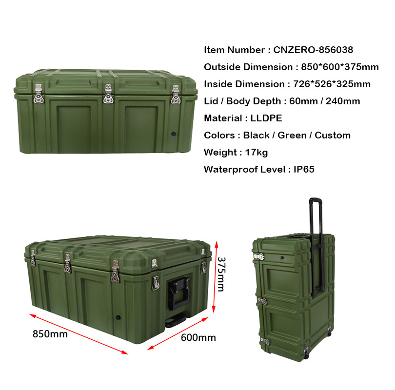 Waterproof Premium Heavy-Duty Tool Case Hard Plastic LLDPE IP65 Tool Box