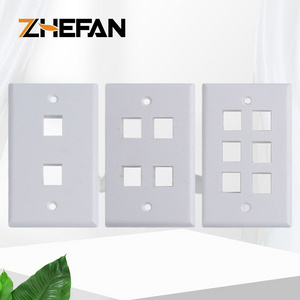 ZHEFAN Pc 120 Type Face Plate 4 Port Us Type Netword Rj45 Face Wall Plate Wire - Buy Face Plate,120 Type Face Plate,Rj45 Face Pl