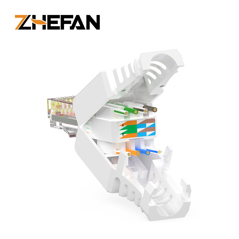 ZHEFAN RJ45 Unshielded Network Cable Connector Cat6 8p8c Male Modular Plug