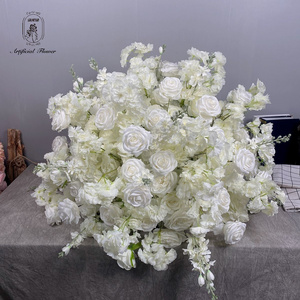 Wholesale popular silk table decorative kissing ball artificial flower ball centerpiece wedding flower balls