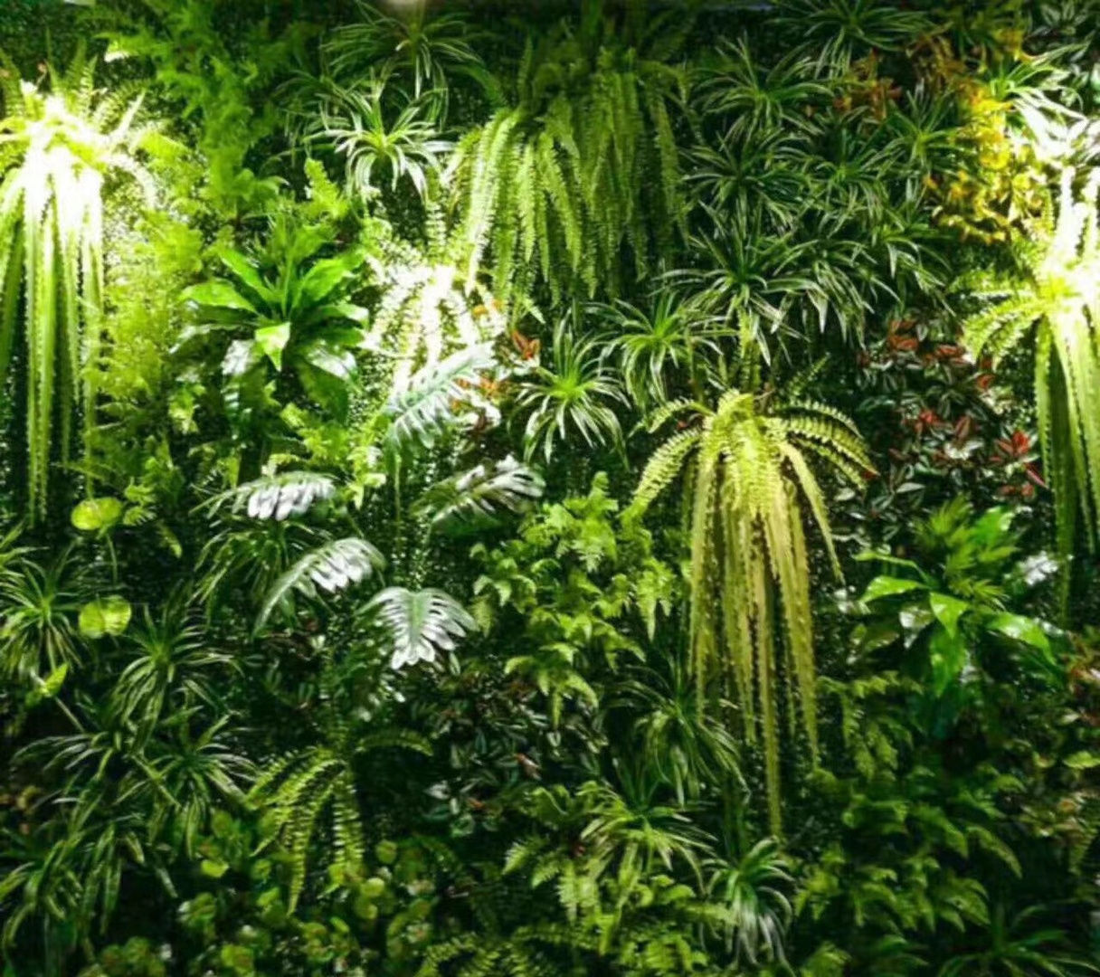 1m * 1m outdoor dark green plant backdrop artificial green wall