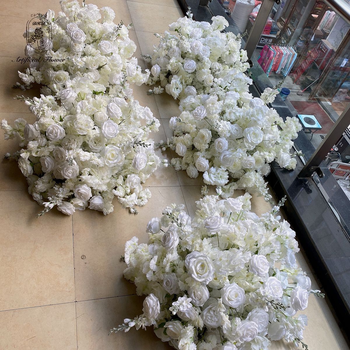 Wholesale popular silk table decorative kissing ball artificial flower ball centerpiece wedding flower balls