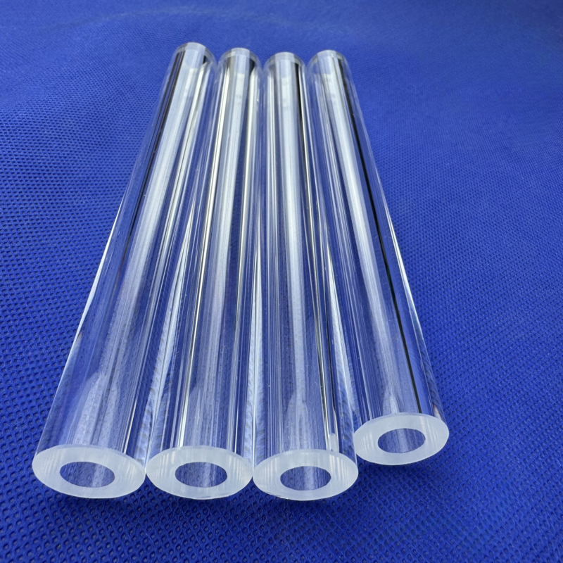 Custom high quality pipes polished silica clear quartz glass tubes fused quartz tubes in various sizes