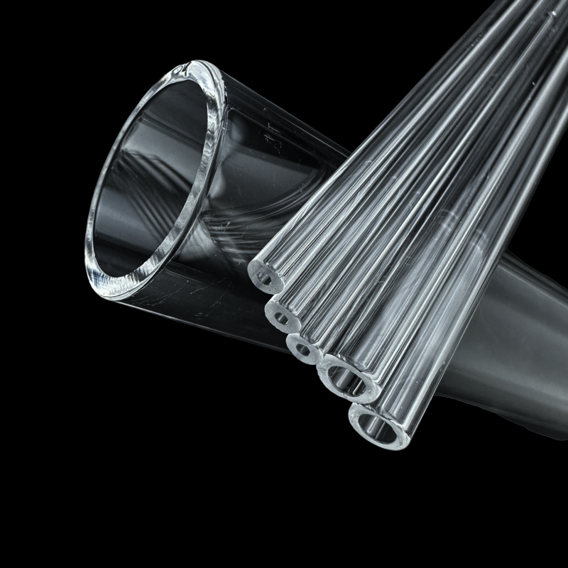 Custom produced high quality transparent quartz glass tube opening quartz fused tube in various sizes