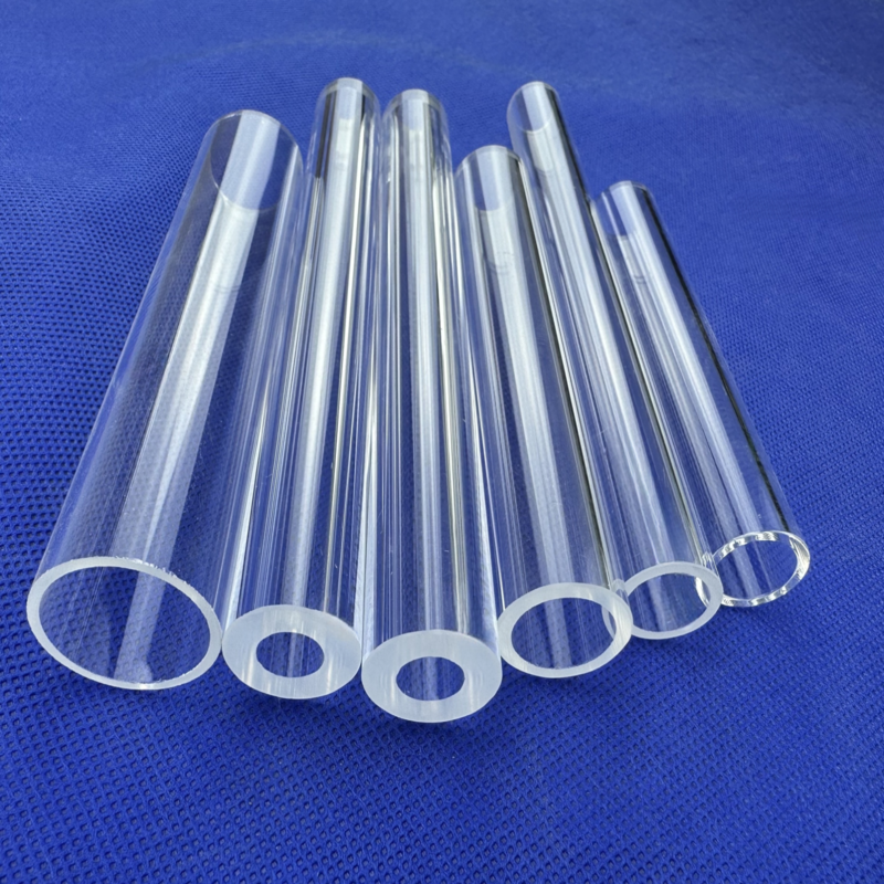 Custom high quality pipes polished silica clear quartz glass tubes fused quartz tubes in various sizes