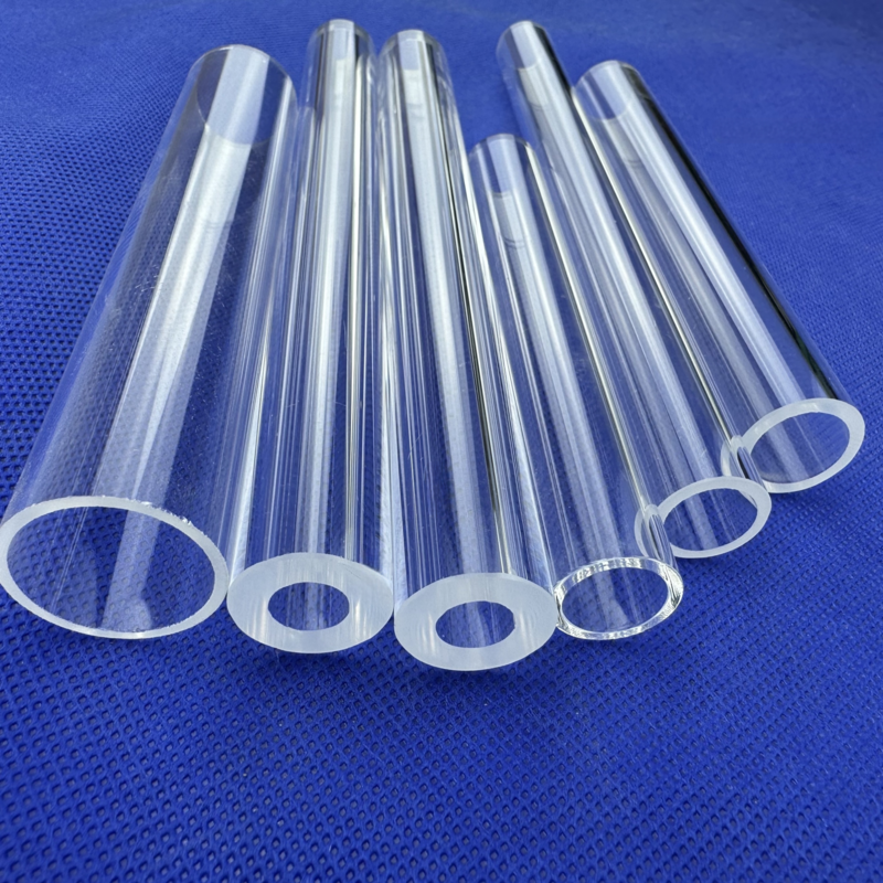 Custom high quality pipes polished silica clear quartz glass tubes fused quartz tubes in various sizes