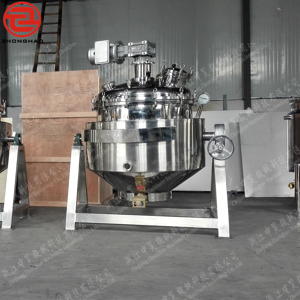 industrial Vacuum jacketed kettle/Steam cooker/Jacketed pot With Agitation Corn Sirup Sugar Syrup Mixing Kettle Cooking Kettle