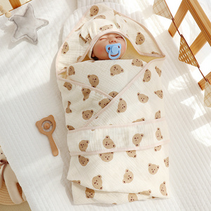 4 Layers Of Crepe Cloth Baby Bags Neutral Receiving Blanket Newborn Child Swaddling Towels Baby Muslin Swaddle Blanket