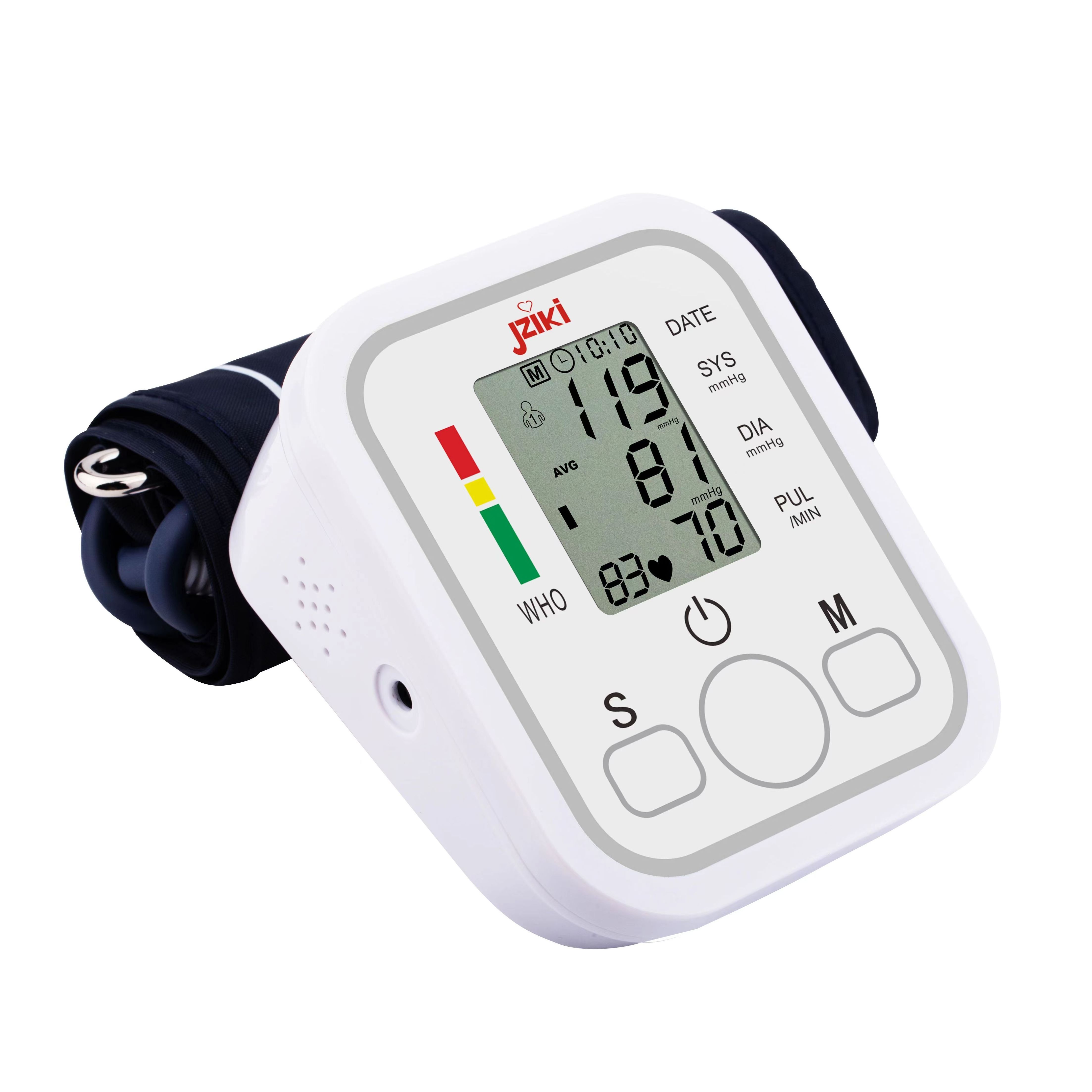 Jziki Blood Pressure Monitor Arm Cuff Connector for Arm Sphygmomanometer with Classic Friendly Interactive Design