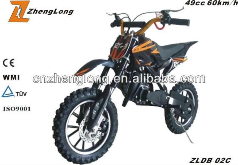 The CE certification 49cc mini dirt bike pit bike