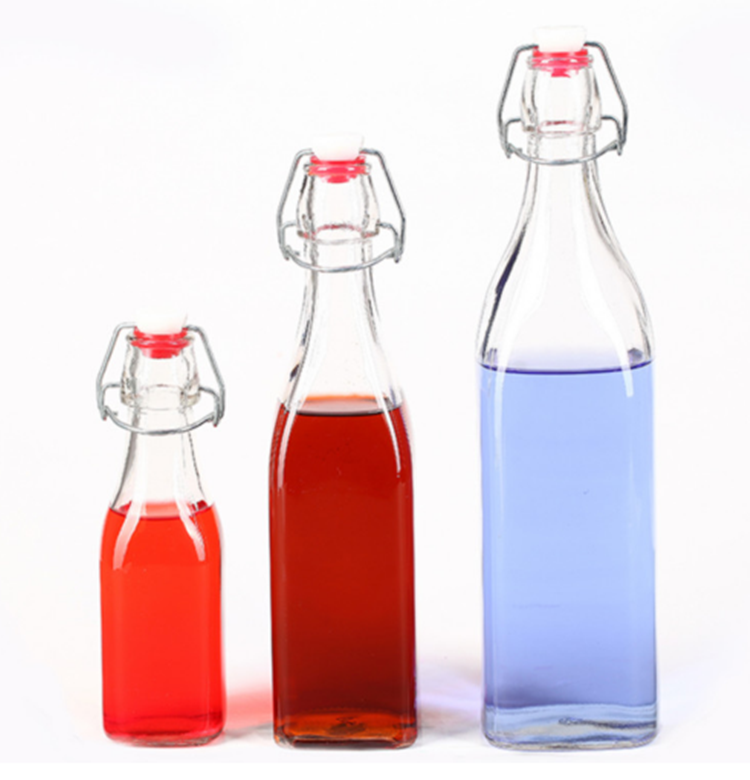 High quality Glass Swing Top Beer Bottles with Flip-top Airtight Lid for Carbonated Drinks