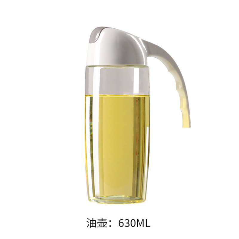 Automatic switch leak-proof barbecue glass oil bottle large capacity 630ml olive oil dispenser