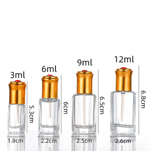 3ml 6ml 9ml 12ml Octagonal Glass Roller Bottle Mini Perfume Bottle Essential Oil Bottle