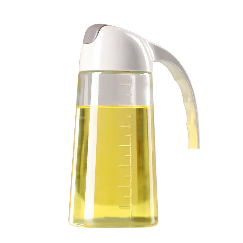 Automatic switch leak-proof barbecue glass oil bottle large capacity 630ml olive oil dispenser