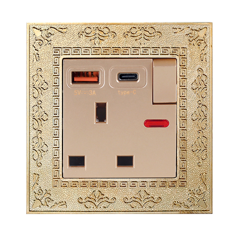 Manufacturer Customized High-Quality Wall Socket Bronze Panel Switch And Socket Wall Switch Panel