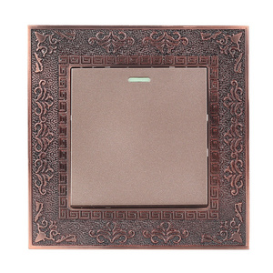 Usb Modular British Retro Socket Universal Household With Bronze Carved Standard Wall Switch