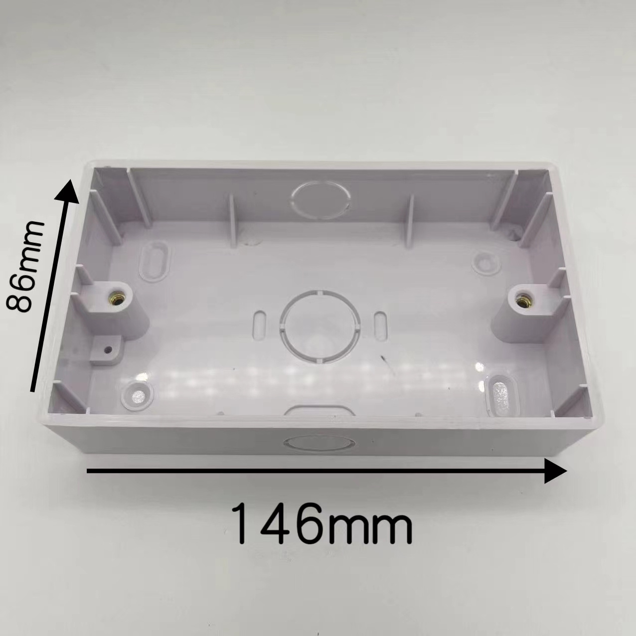 Surface Mounted Pvc Junction Box Household Wall Mounted Socket Bottom Box One Set Of Fireproof Electrical Switch Box