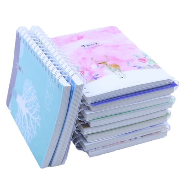 Coil notebook double spiral notebook school students girls diary lined grid notebook