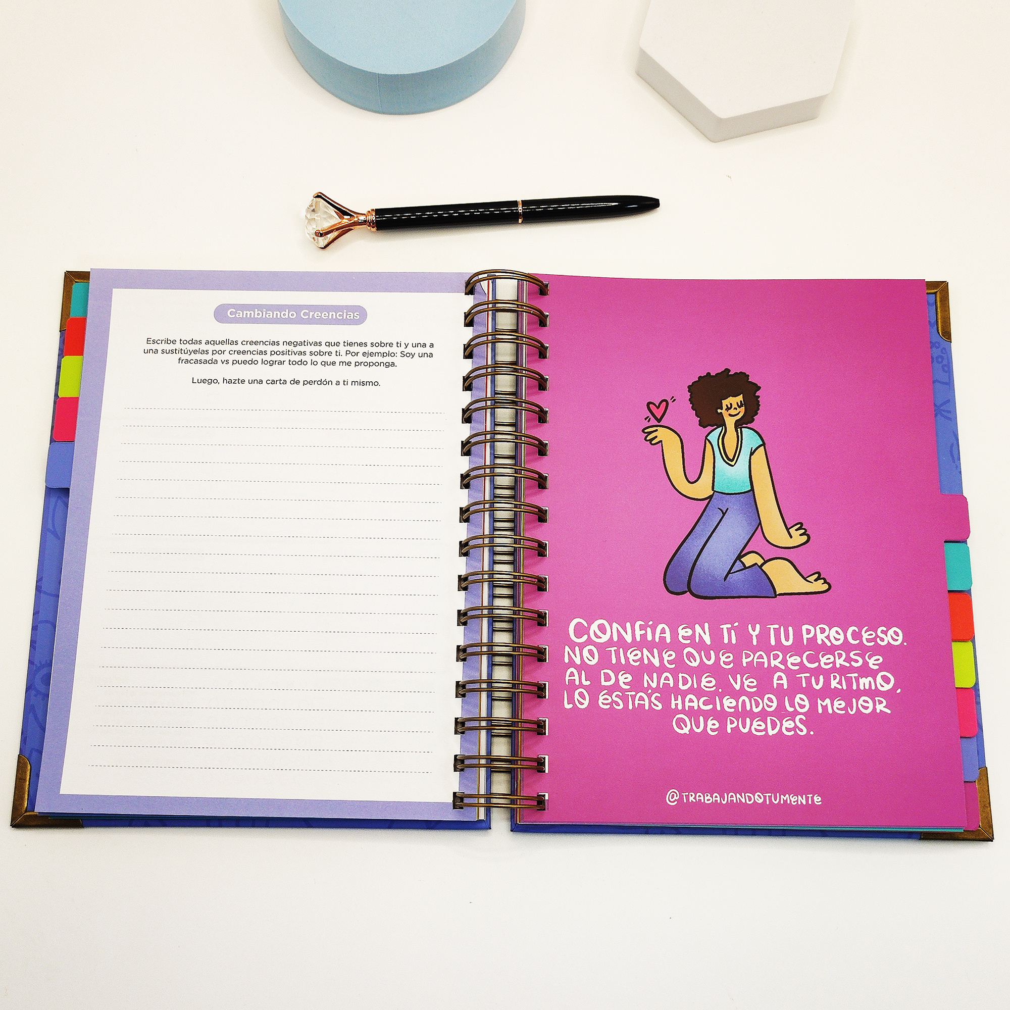 Custom 2024 Private Label Planner Makeup Workout Planner Journal Full Color Printed With Customized Stickers