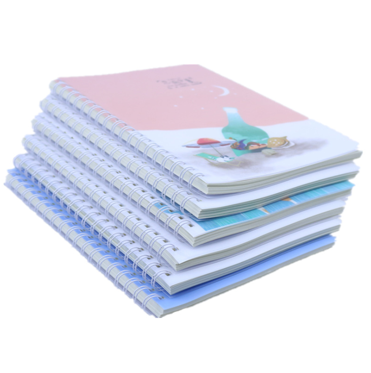 Coil notebook double spiral notebook school students girls diary lined grid notebook