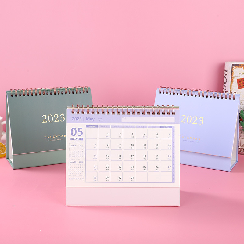 12 Month Desk Calendar 2022 Calendar 2023 Calendar Full Color Printing Customized LOGO