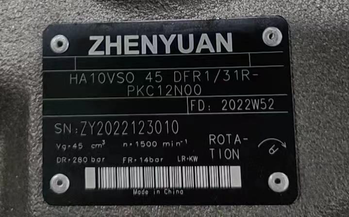 zhenyuan A10VSO  A A10VO45DFR  A A10VO45 A10VO45DFR hydraulic piston pump R910943655  A10VO 45 DFR/31R- PSC12N00