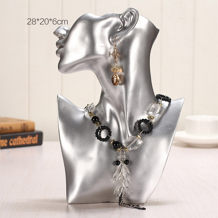 In Stock Resin Mannequin Jewelry Display Stand Jewelry Display Bust for Earrings Necklace