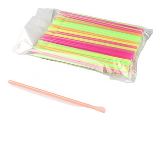 BPA free drinking straw ice cream spoon reusable plastic straw spoon