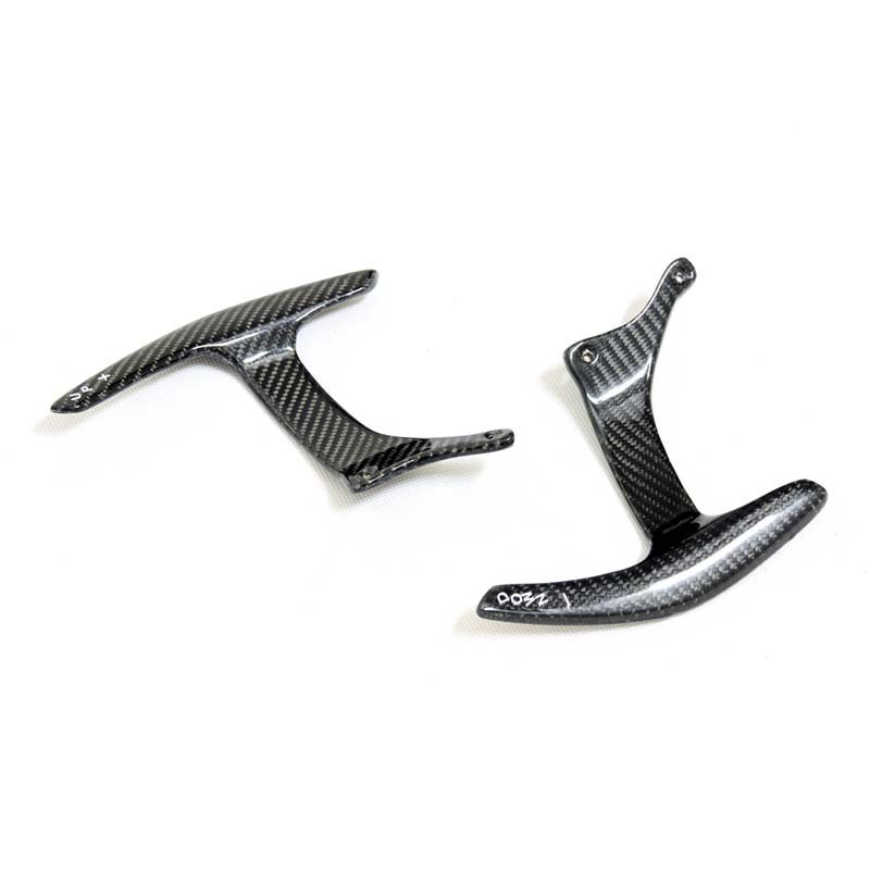 Pair Real Carbon Fiber Steering Wheel Shift Paddle Housing Shifter Paddle Kits Fit For Ferrari 458