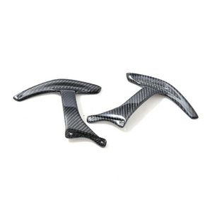 Pair Real Carbon Fiber Steering Wheel Shift Paddle Housing Shifter Paddle Kits Fit For Ferrari 458