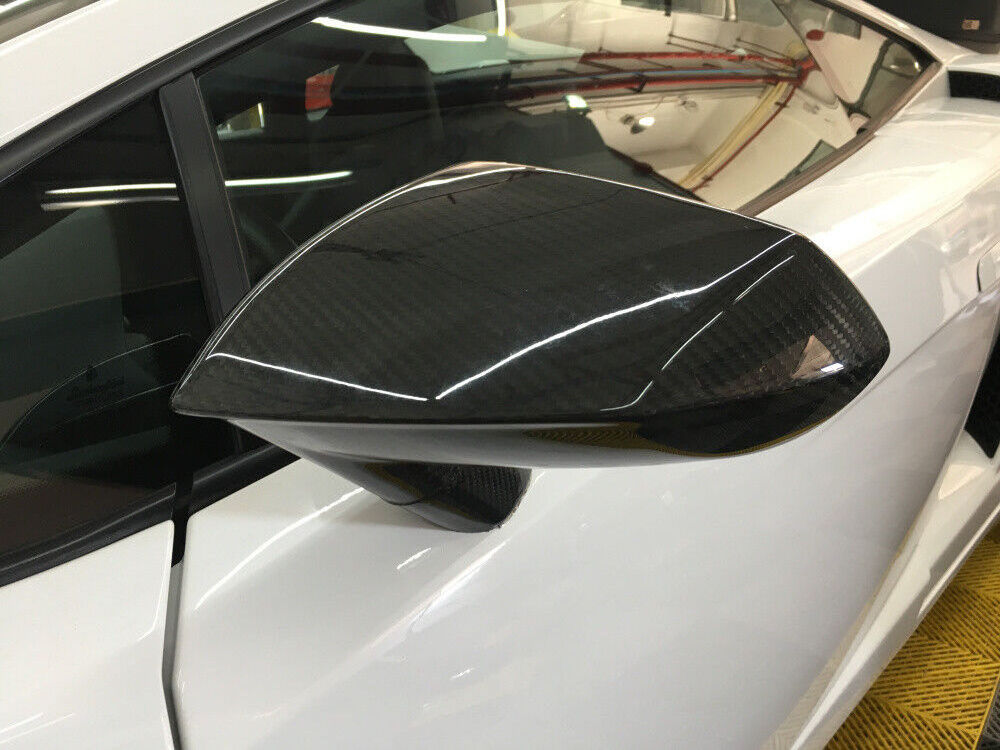 Replacement Real Carbon Fiber Side Mirror Cover Housing Shell Parts Fit For Lamborghini Gallardo LP550 LP570 GT