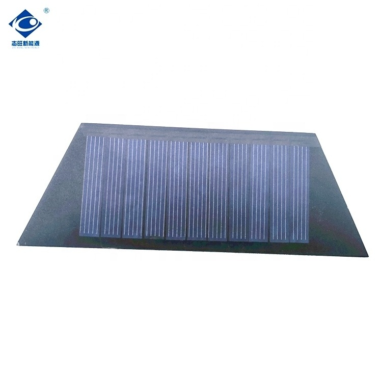 ZW-130847 PET Solar Panel Battery Charger 5.5V Lightweight Silicon Solar PV Module 0.5W Trickle Solar Photovoltaic Panels