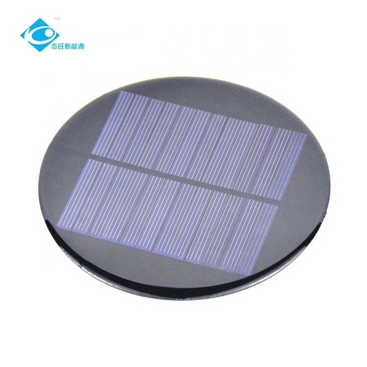 ZW-Dia120-6V Customized Epoxy Solar Panel 1W  Circular Solar Power Panel 6V Lightweight Solar Panel Charger