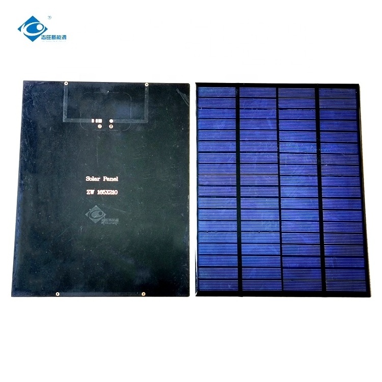 5W Waterproof Semi-flexible Solar Panel ZW-5W-18V-P Outdoor Mini Solar Panel 18V PET Laminated Solar Panel Charger