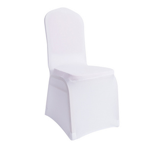 White polyester spandex banquet wedding white chair covers hotel meeting elastic chair cover