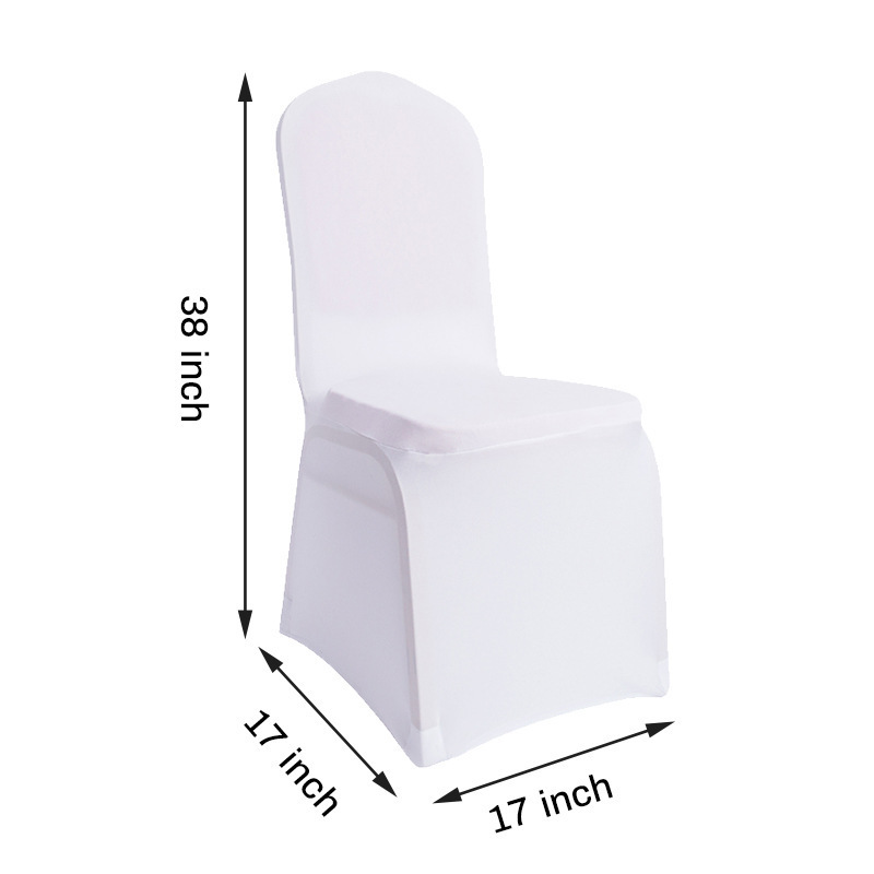 White polyester spandex banquet wedding white chair covers hotel meeting elastic chair cover