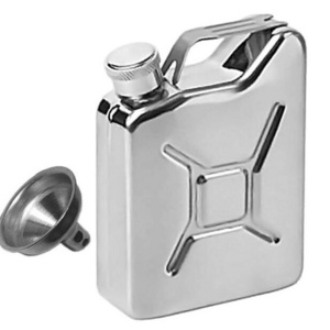 5oz Stainless Steel Jerry Can Hip Flask Oil Drum Whiskey Flask With Funnel Set