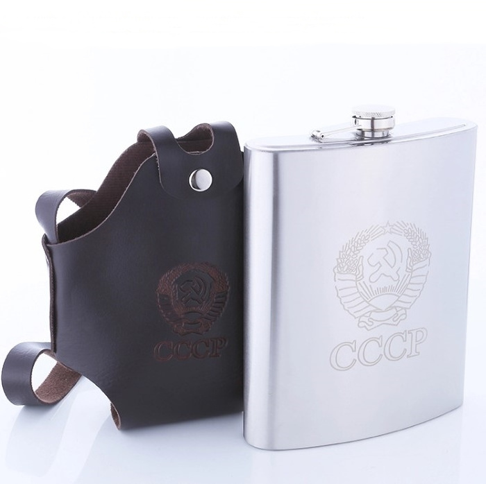 Factory Direct wholesale custom stainless steel hip flask 18oz 20oz 32oz 64oz liquor wine bottle for outdoors