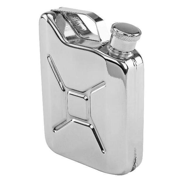 5oz Stainless Steel Jerry Can Hip Flask Oil Drum Whiskey Flask With Funnel Set