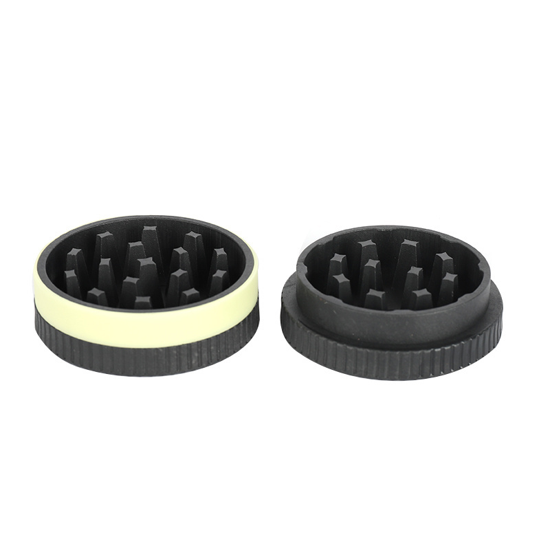 Factory Wholesale Biodegradable 50mm 2inches 2 Layers Oreo Cookies Tobacco Grinder Cheap Plastic Manuel Herb Grinders