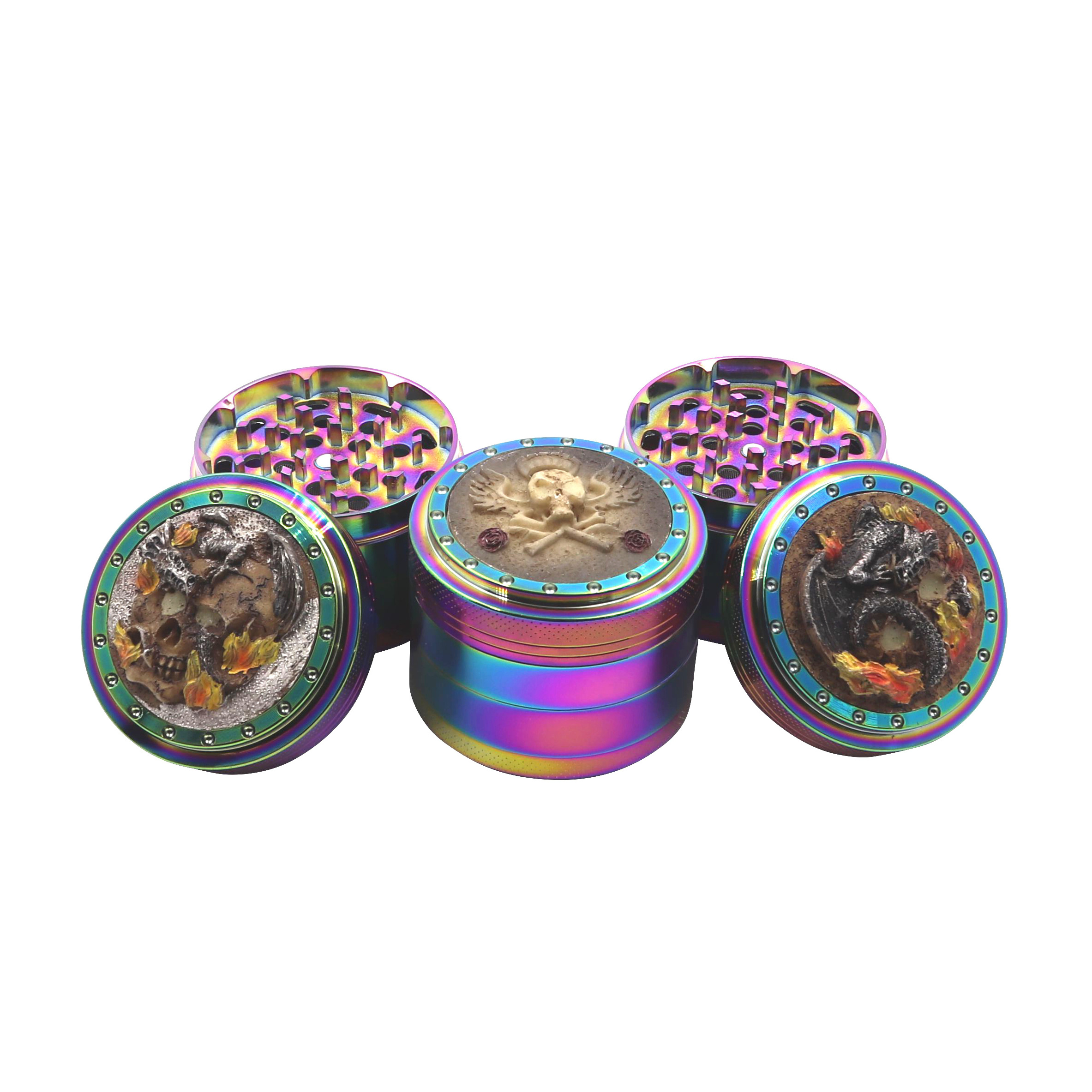 OEM/ODM Custom Logo 4 Layer 40Mm 50Mm 55Mm 63Mm Zinc Alloy Metal Spice Hemp Herb Grinder