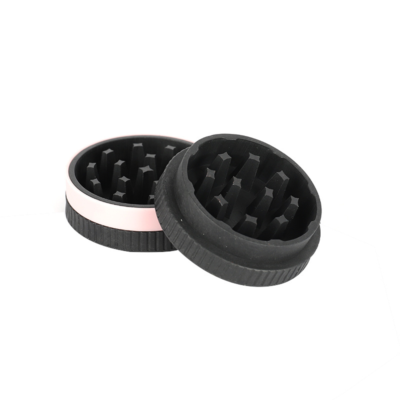 Factory Wholesale Biodegradable 50mm 2inches 2 Layers Oreo Cookies Tobacco Grinder Cheap Plastic Manuel Herb Grinders