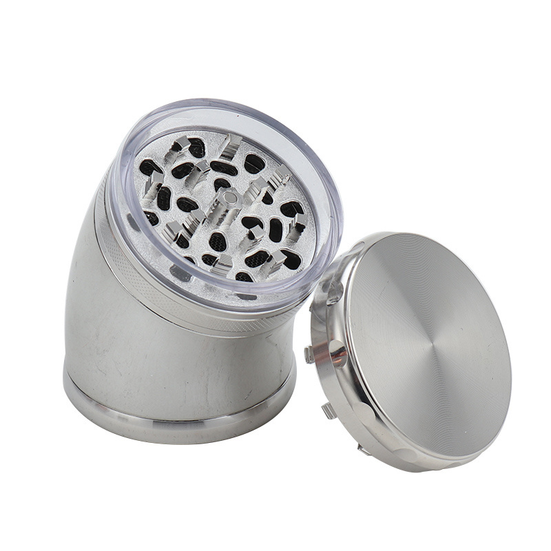 Luxury Cute Bending Herb Grinder Tobacco High Quality Colorful Manuel Herbal Grinders 50mm 2inches 4 Layers