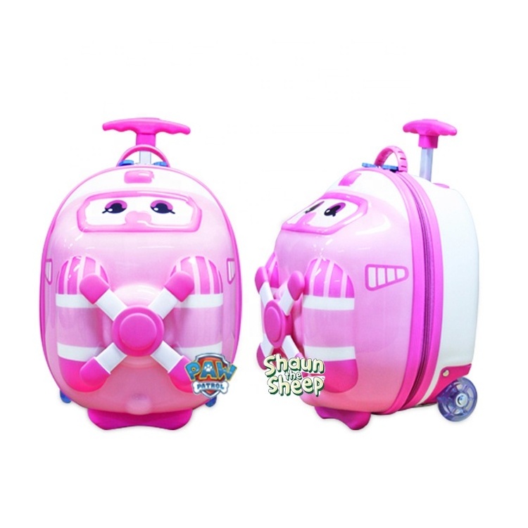 Super wings hot sale cute murano hard shell wheels carry-on kids suitcase luggage