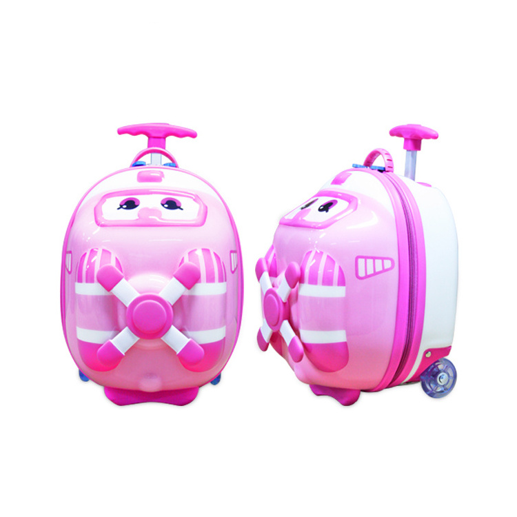 Super wings hot sale cute murano hard shell wheels carry-on kids suitcase luggage